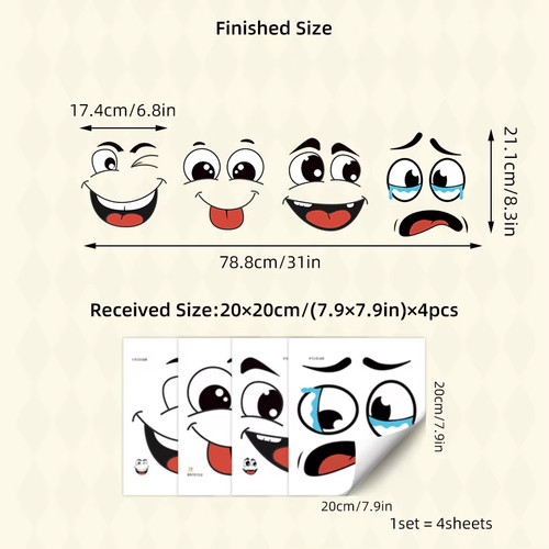 Sheets cartoon face stickers - sheets,