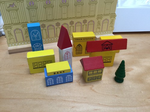 Wooden train track block - wooden,