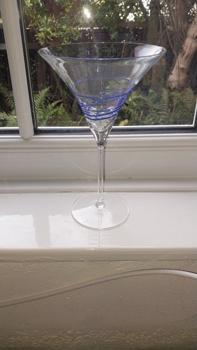 Large martini glass blue - large,