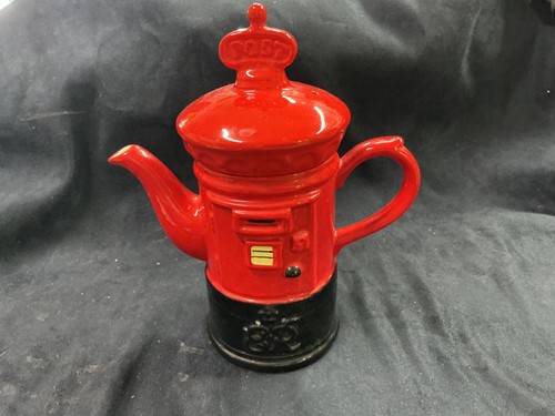 Red ceramic teapot - ceramic,