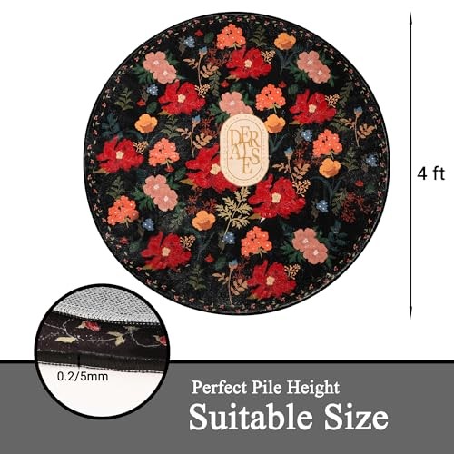 Black rottogoon round rug - round,