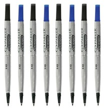Parker Rollerball Pen refills in  Black & Blue Colour with Medium Nib