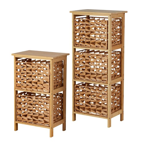Bamboo chest 3 storage - chest, /