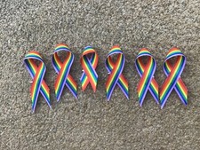 Gay Pride Awareness Ribbon Pin