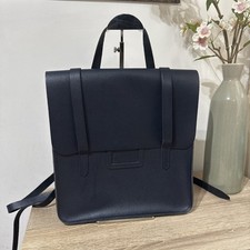 Cambridge Satchel Company The Folio Backpack Navy Saffiano Leather Immaculate