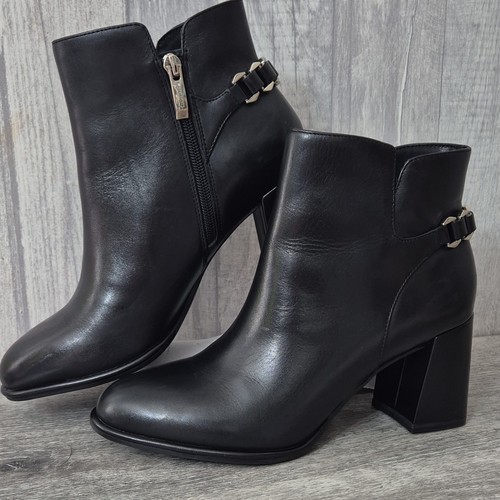 Tamaris black leather zip - leather,