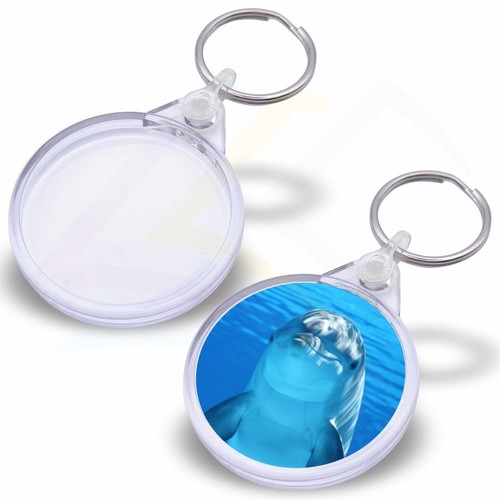 Round blank acrylic keyring - round,