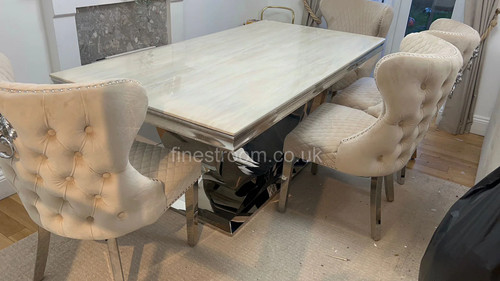 Cream arial marble - marble, dining