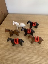 Lego Horses x6 - White x2