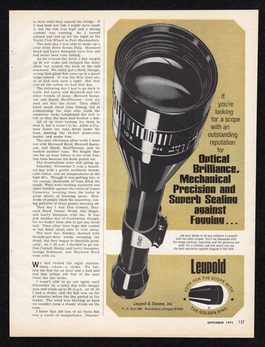 1971 leupold scope golden - scope, ring