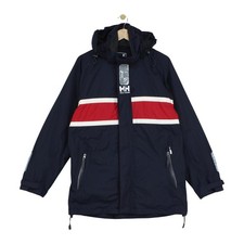 Helly Hansen Sailing Waterproof Jacket Mens Size M Blue Hooded Outdoor