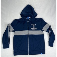Adidas UCLA Bruins Full Zip Hoodie Jacket Mens L Navy Blue Collegiate
