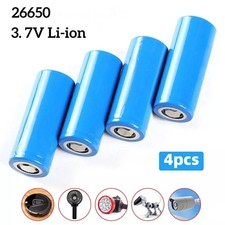 26650 Battery  3.7V Li-ion Rechargeable Cell Charger For Flashlight Lot