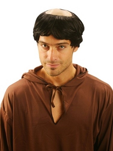 Monk wig friar bald - monk,
