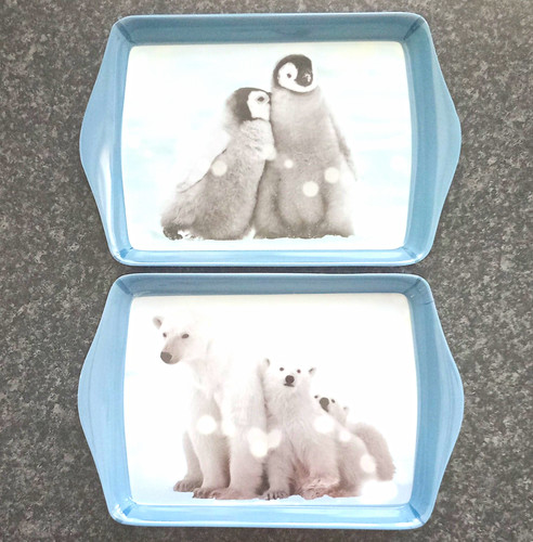 Mini melamine serving trays - 2,