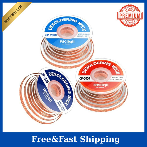 3pcs solder wick braid kit - 3pcs,