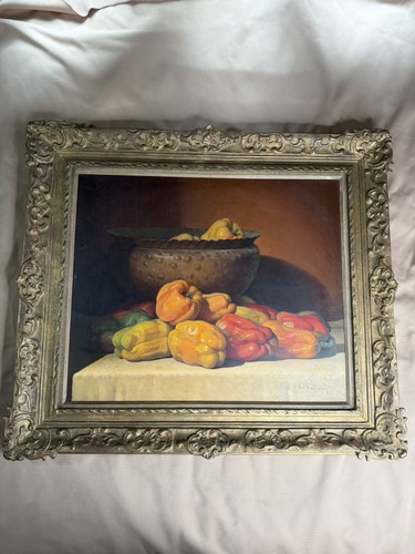 Antique oil painting impasto - antique,