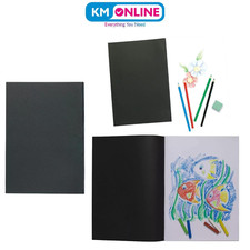 A5 A4 A3 Black Artist Sketch Books, White Paper 110gsm Notebook Drawing pad Art