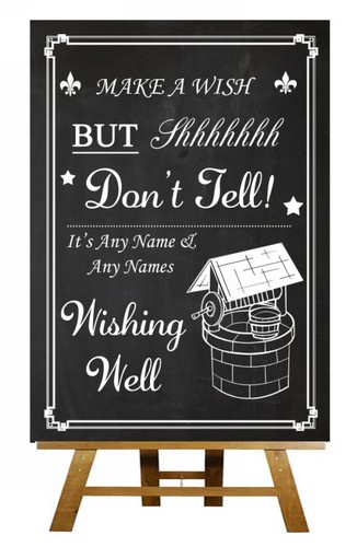 Chalkboard wishing well - wishing,