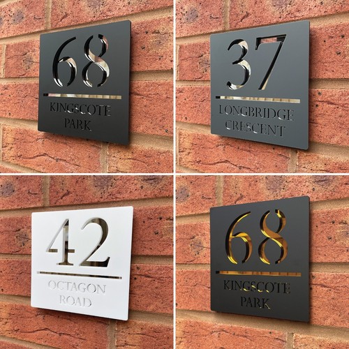 House number plaques door sign - number,