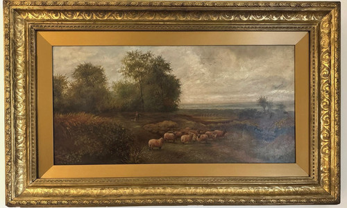 Antique 19thc large pastoral - large,