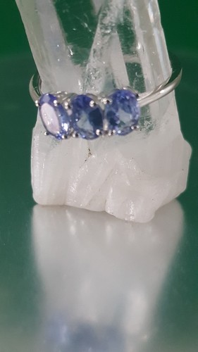 Tanzanite trilogy ring size - tanzanite, (size