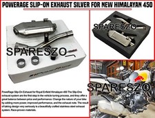 "POWERAGE SLIP-ON EXHAUST, SILVER" FIT FOR ROYAL ENFIELD NEW HIMALAYAN 450