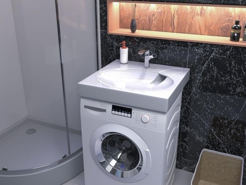 Sink over washing - washing, machine