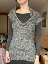 Grey vintage Jane Norman sleeveless jumper/tunic Size 8