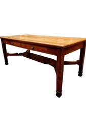 Antique Early 20th Century Solid Oak Refectory Table