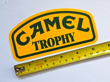 Genuine Rare Camel Trophy Land Rover Sticker Decal 5.5" 135mm  Green on Yellow