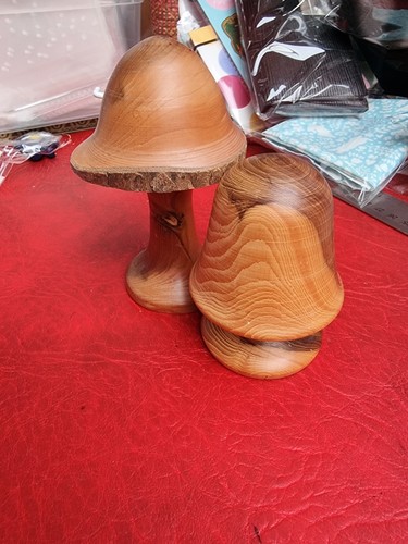 Pair vintage handmade wooden - pair,