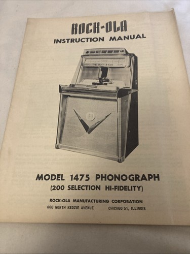 Rock ola model 1475 phonograph - rock-ola,