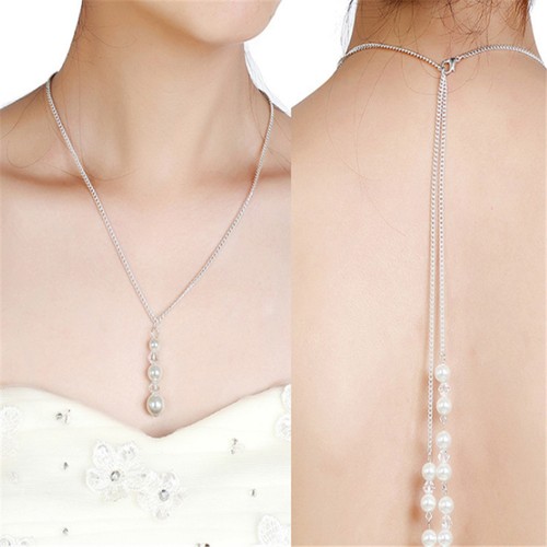 Bride crystal pearl pendant - crystal,