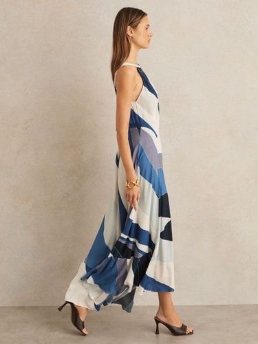 Reiss womens blue viscose - womens,
