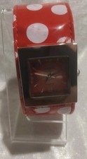 Women Red/White Slap Watch