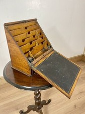 Antique Writing box / Desk top Secretary Box .Fold down front with Writing Slope