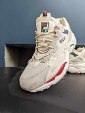 Fila Mens Ray Tracer Trainers - Beige/Green/Red Dad Shoes Mens UK 12/US 13/EU 47