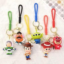 Disney Toy Story 3D Character Keychain Cartoon Toy Gift Bag Accessory Keyring