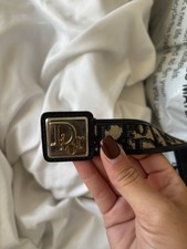 Vintage Dior Belt Monogram Blue