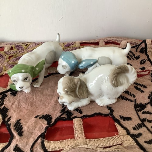 Lladro nao dog and pair - lladro, of
