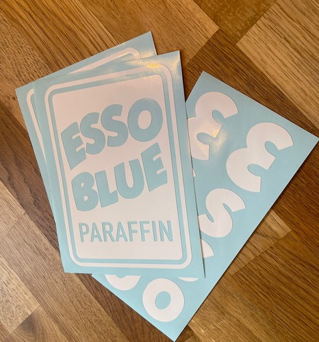 Esso blue paraffin sticker - esso,
