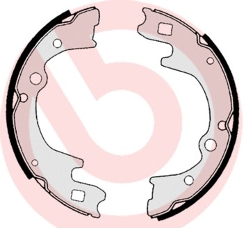 Rear brake shoe set - shoe,