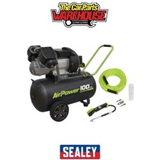 Sealey SAC10030VEKIT 100L Direct Drive V-Twin Air Compressor 3hp + Accessories