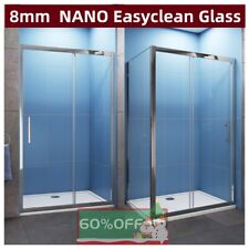 Shower Enclosure And Tray Sliding Door Walk In Cubicle Screen Easy Clean Glass
