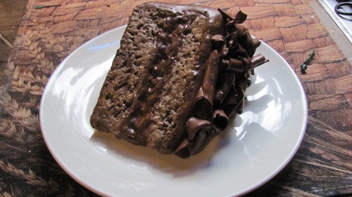 Artificial fake chocolate cake - artificial,