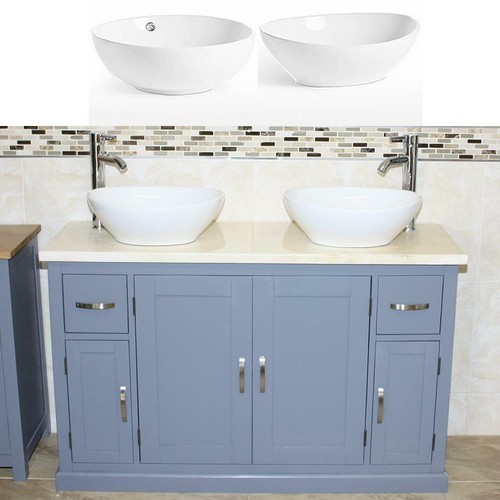 Grey bathroom double vanity - grey,