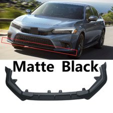 Front Bumper Lip Splitter Spoiler For Honda Civic 11th 2022-2024 Matte Black ABS