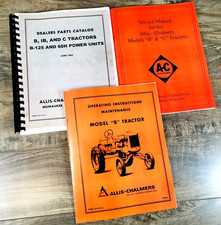 Allis Chalmers Model B Tractor Service Operators Owners Manuals Parts Catalog