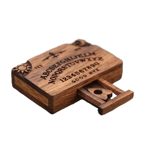 Miniature wooden ouija board - wooden,